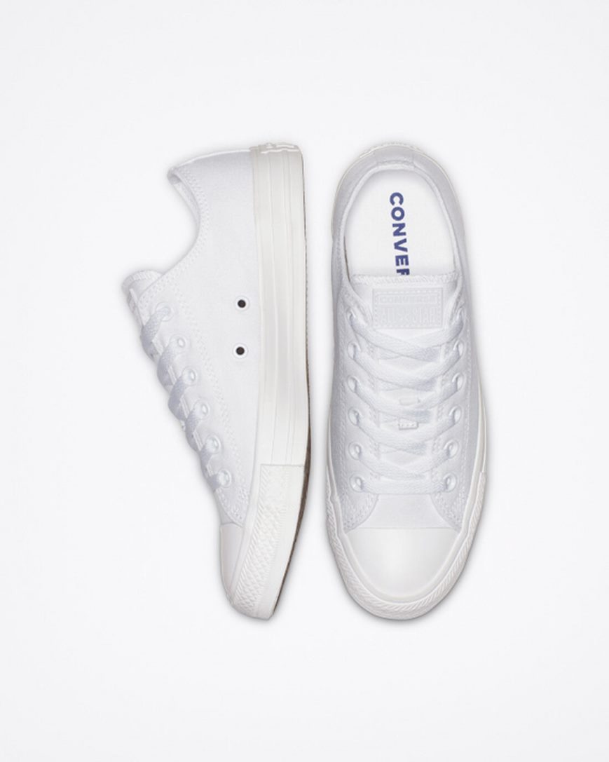 Tenis Converse Chuck Taylor All Star Classicos Cano Baixo Feminino Branco | PT F0478T5